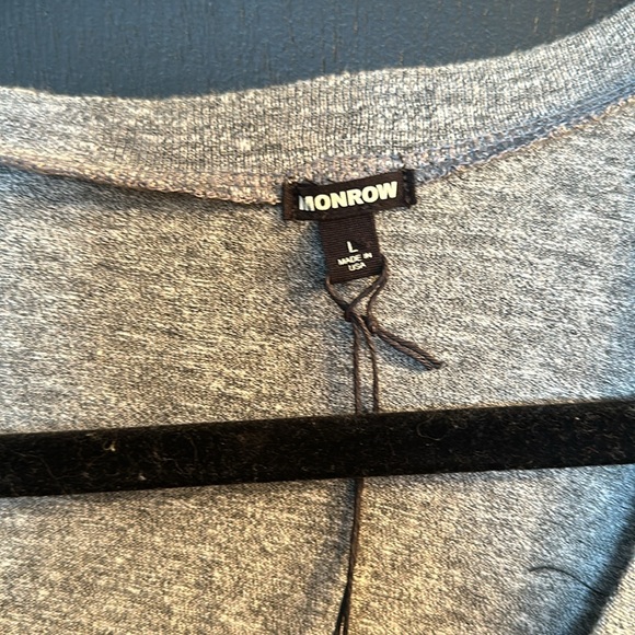NWT Monrow gray t-shirt - size lg - Picture 2 of 3